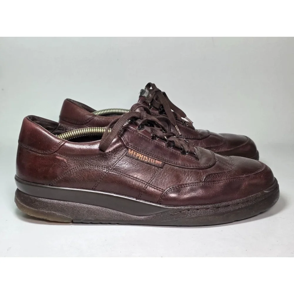 Mephisto Match Run Off Air Jet Men's Sneakers Size 9 Brown Leather‎ Shoes France